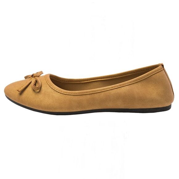 Alpine Swiss Polly Womens Bow Ballet Flats Round Toe Slip On Comfortable Shoes - Picture 3 of 5